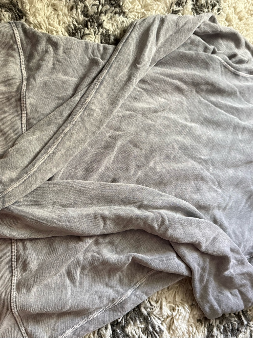 FREECITY lavender-grey sunfade wash terry zip up hoodie 2/M - Picture 7 of 8